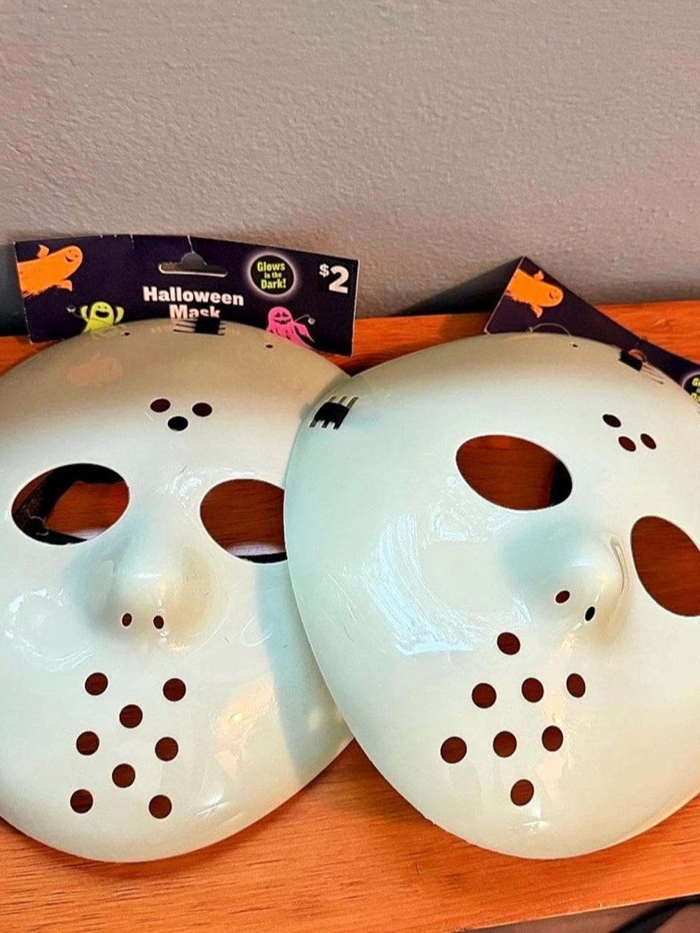 2- Jason Glow-In-The-Dark Halloween Masks